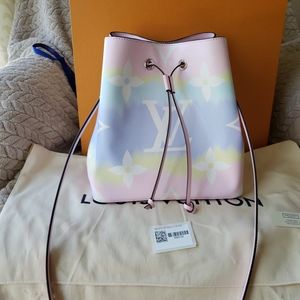 LOUIS VUITTON Escale Neonoe Shoulder Bag Purse Pastel M45124 Monogram Auth  New